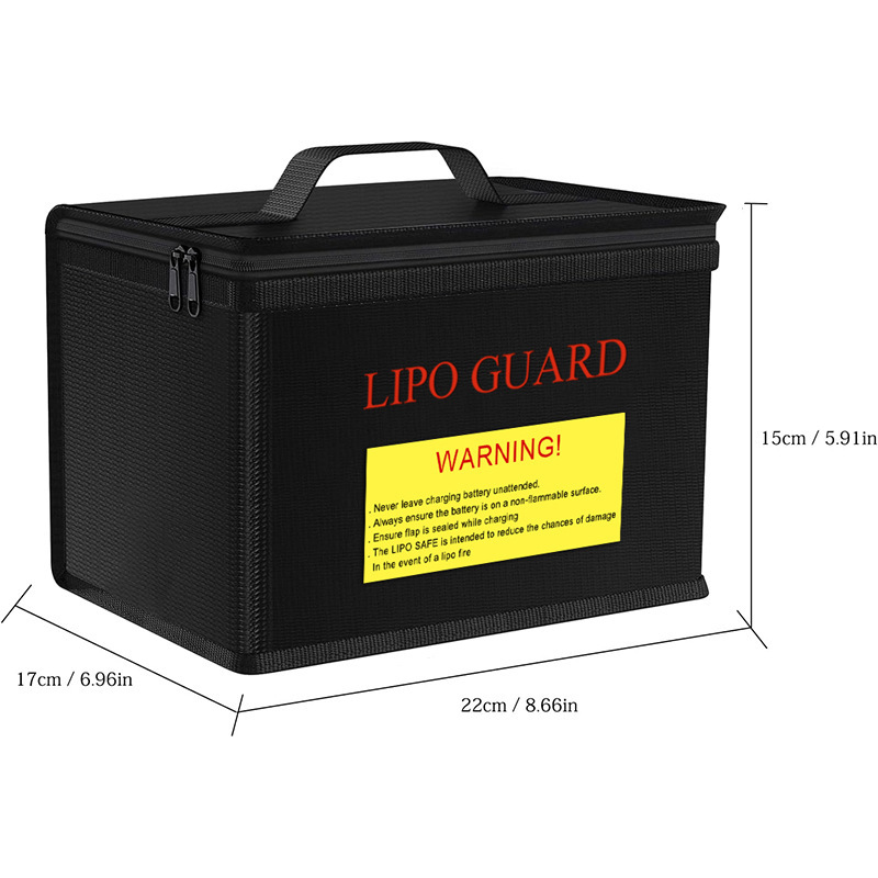 Lipo Guard Safety Bag Fireproo - Drone Racing Battery recension och pris