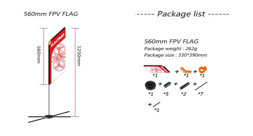 LDARC  500mm/765mm racing gate - Drone Racing Flag recension och pris