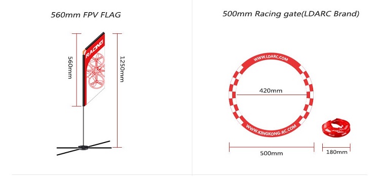 560mm FPV Racer Flag Drone Qua - Drone Racing Gate recension och pris